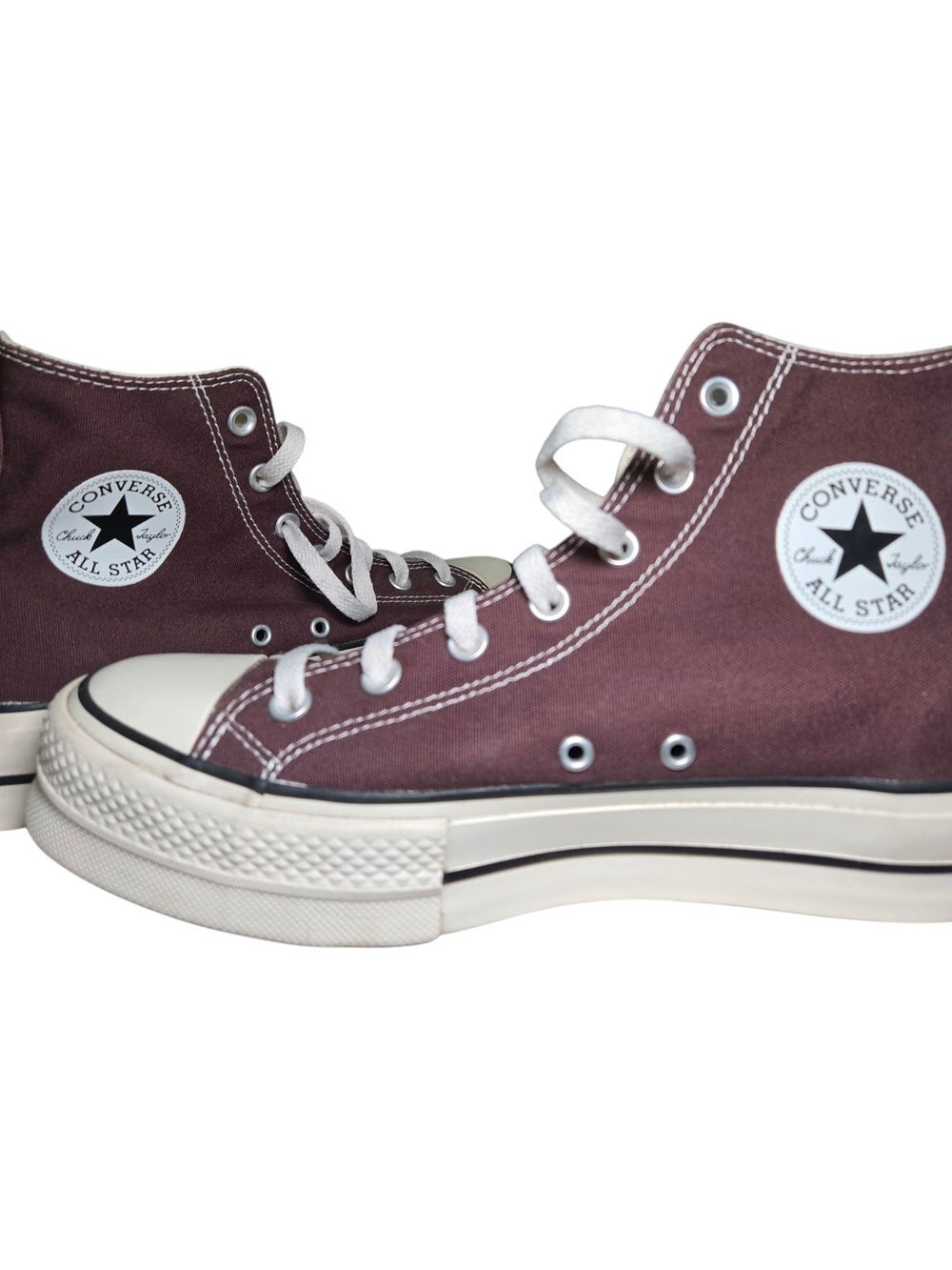 Converse High Top Sneakers Brown with White Accents
